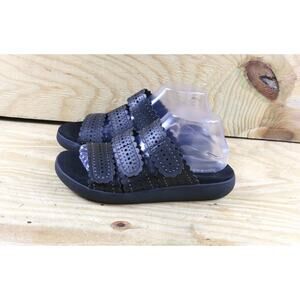 New Jambu Sandals Womens 9M Black Leather Odysseus Slip On Shoes